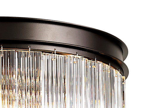 Burnaby Round Pendant /Semi Flush 5 Light Brown Oxide Small